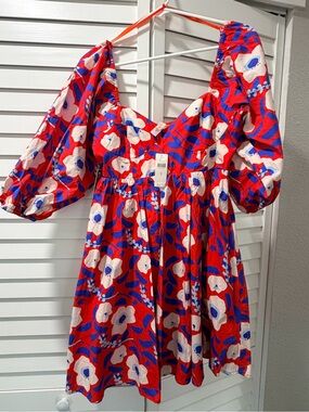 Hutch Red, White & Blue Floral Mini Dress